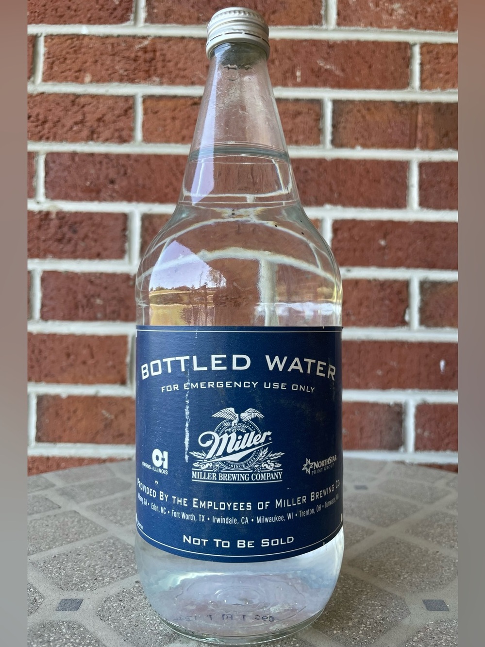 Miller Bottled Water - Blue Label